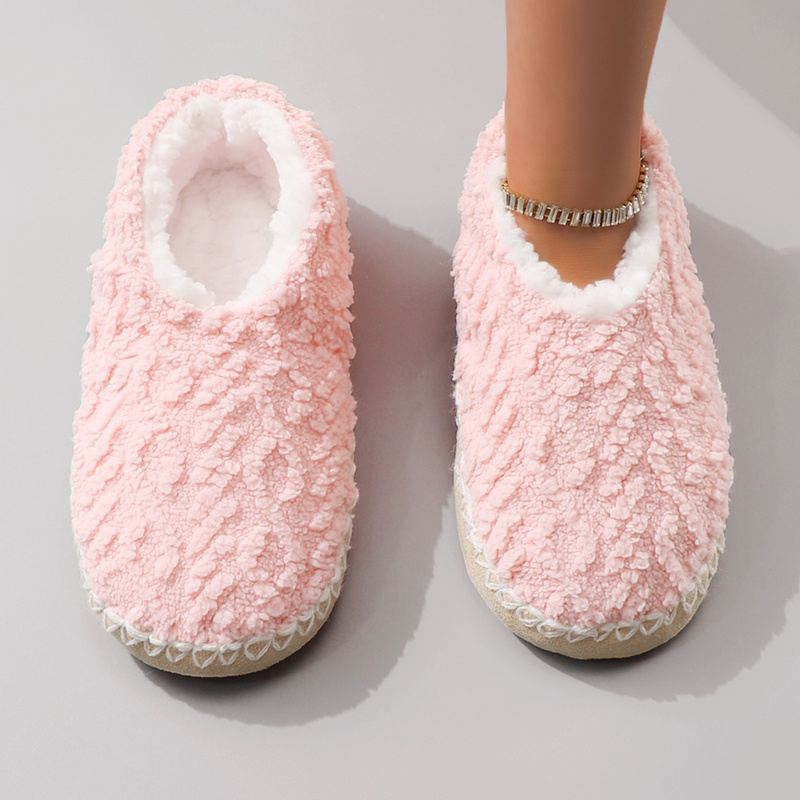 Women Shoes Winter - شباشب منزلية نسائية أنيقة وبسيطة بلون