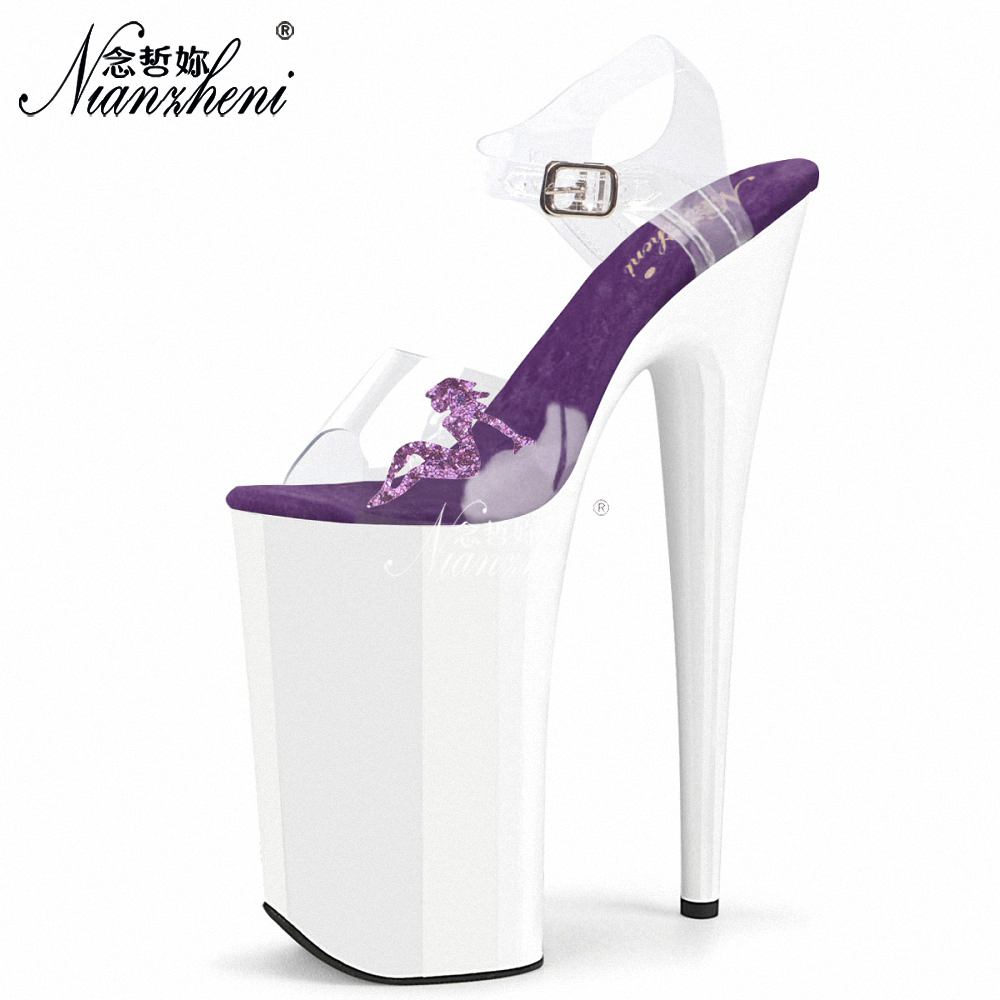 Clear Strap Heel - صنادل نسائية شفافة من البولي فينيل