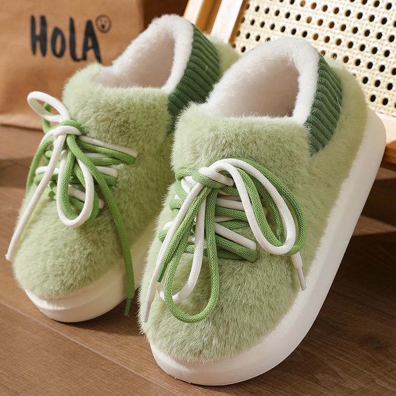 Women Shoes Winter - جديد مجسمة كامل التفاف النعال المنزل