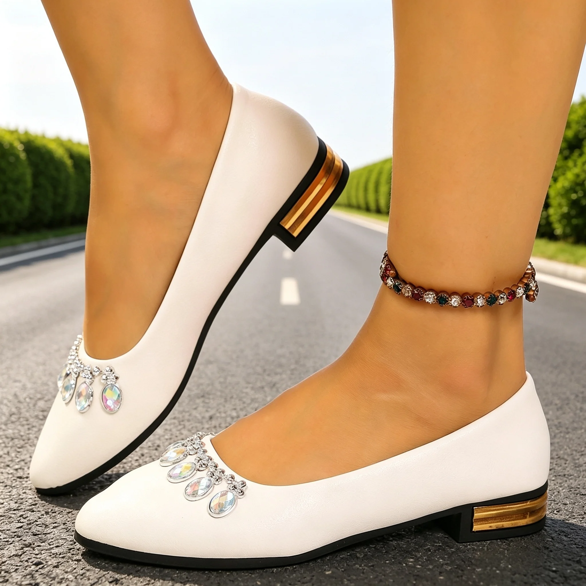 Women Shoes Casual - أحذية نسائية مسطحة ذات مقدمة مدببة،