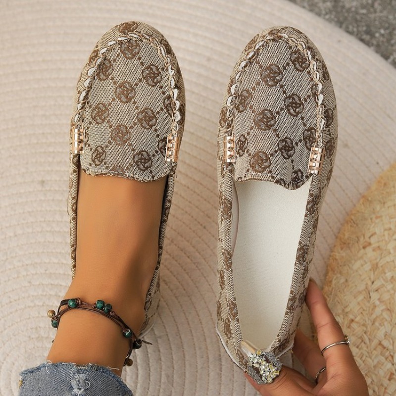 Women Shoes Tennis - أحذية نسائية مسطحة فاخرة بتصميم مطبوع،