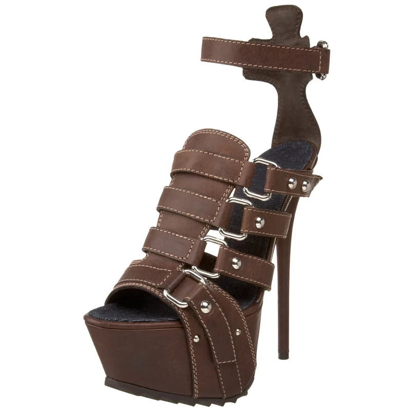 صنادل نسائية عصرية جديدة بكعب  - مراجعة Peep Toe Heels وسعره