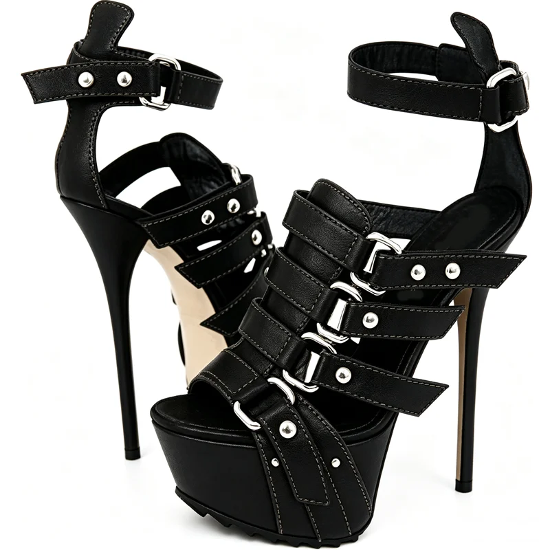 صنادل نسائية عصرية جديدة بكعب  - مراجعة Peep Toe Heels وسعره