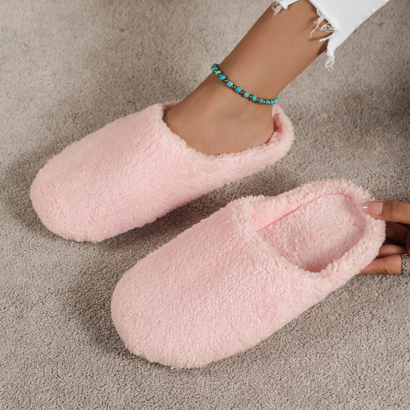 شبشب قطني داخلي بسيط بلون موحد - مراجعة Women Shoes Winter وسعره