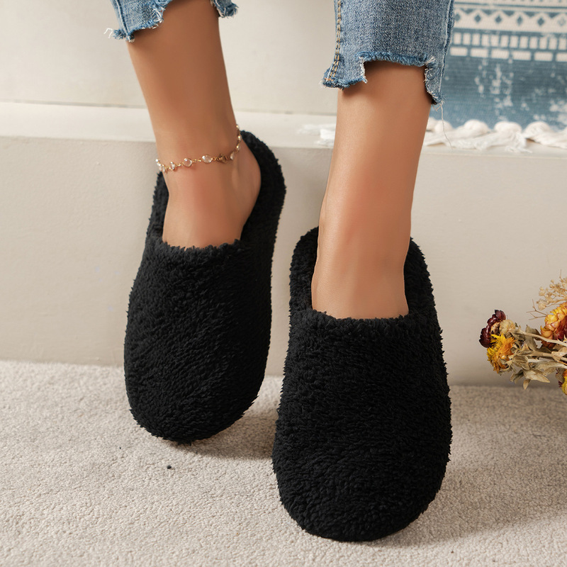 شبشب قطني داخلي بسيط بلون موحد - مراجعة Women Shoes Winter وسعره