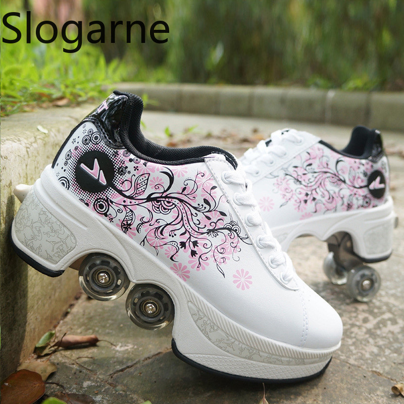 النساء 4 عجلات تشوه زلاجات دوا - مراجعة Women Shoes Casual وسعره