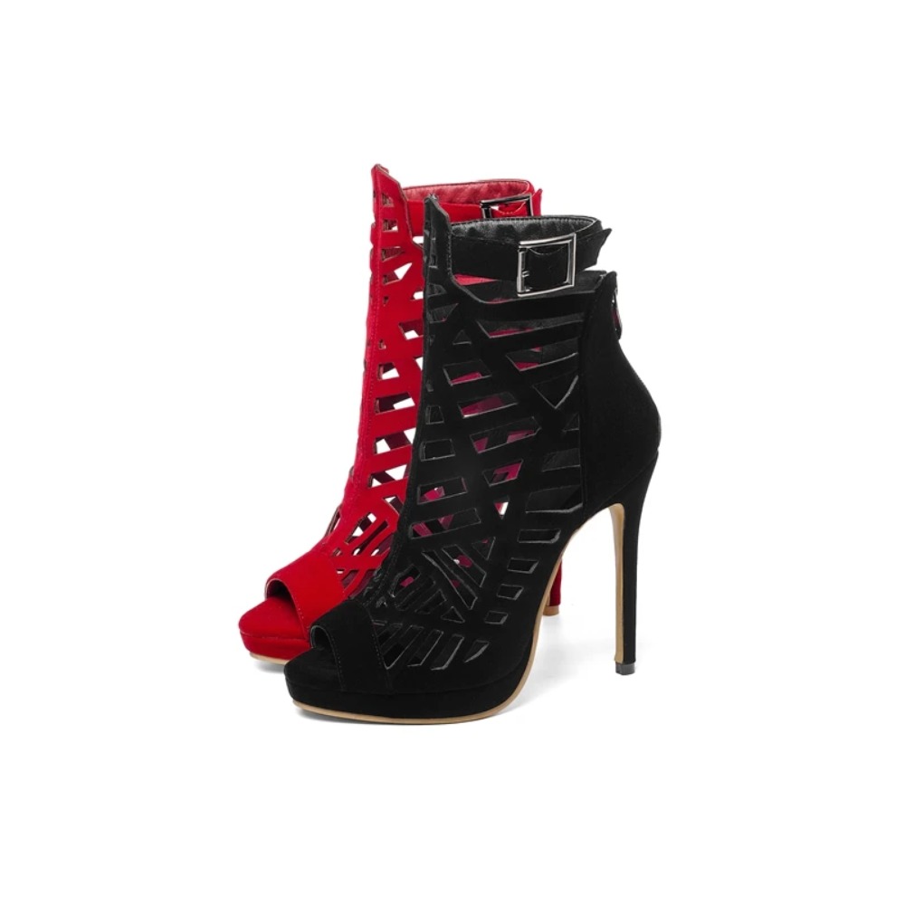 BLXQPY سوبر كبيرة الحجم 28-52  - مراجعة Peep Toe Heels وسعره