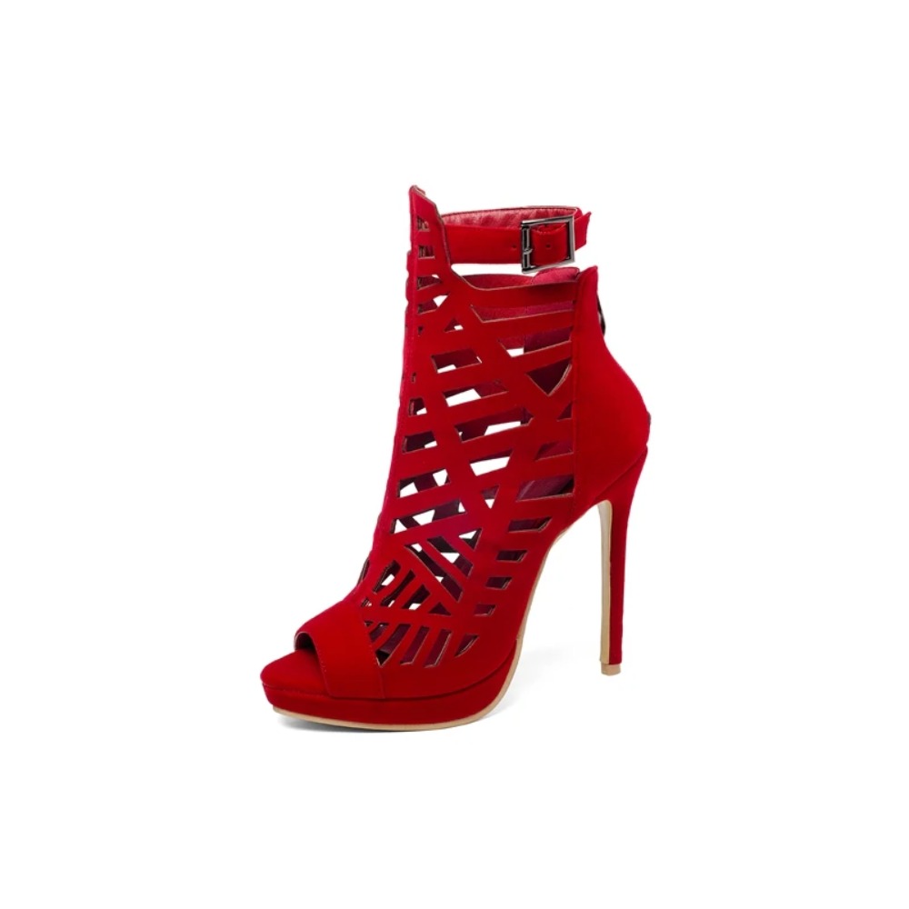BLXQPY سوبر كبيرة الحجم 28-52  - مراجعة Peep Toe Heels وسعره