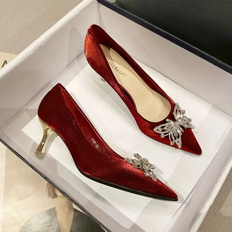 أحذية بمقدمة مدببة من حجر الرا - مراجعة Women Shoes Quick Delivery وسعره
