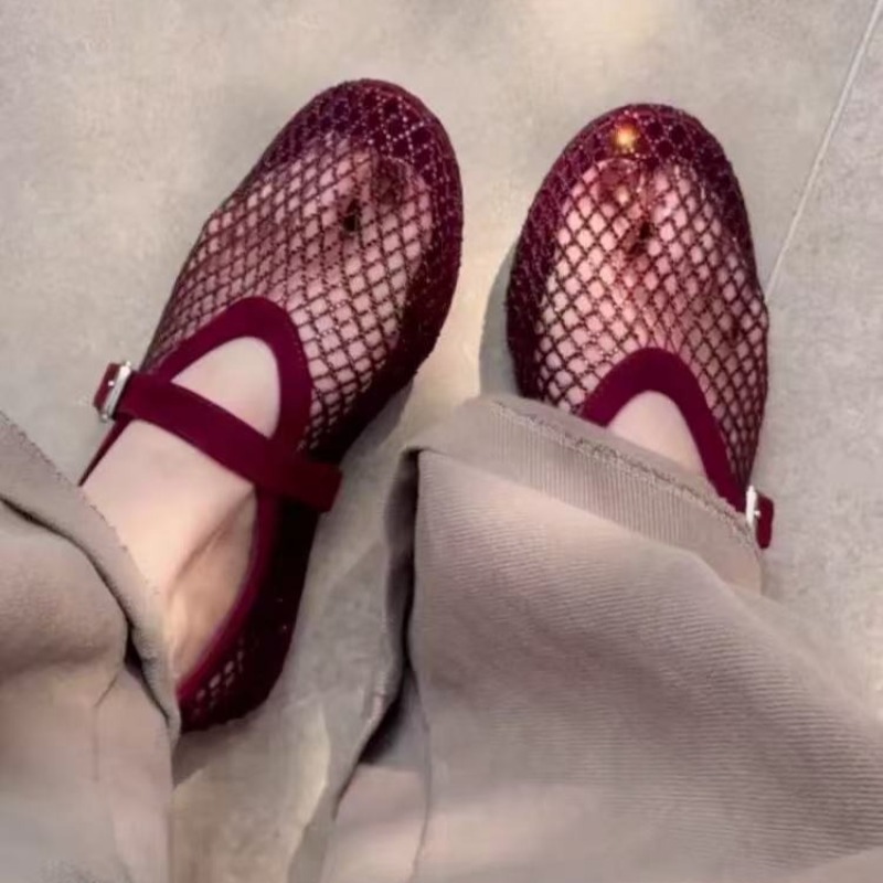 صنادل باوتو نسائية مرصعة بالأح - مراجعة Women Shoes Casual وسعره
