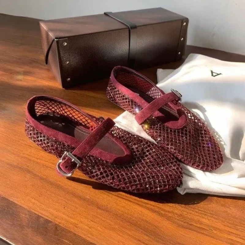 صنادل باوتو نسائية مرصعة بالأح - مراجعة Women Shoes Casual وسعره