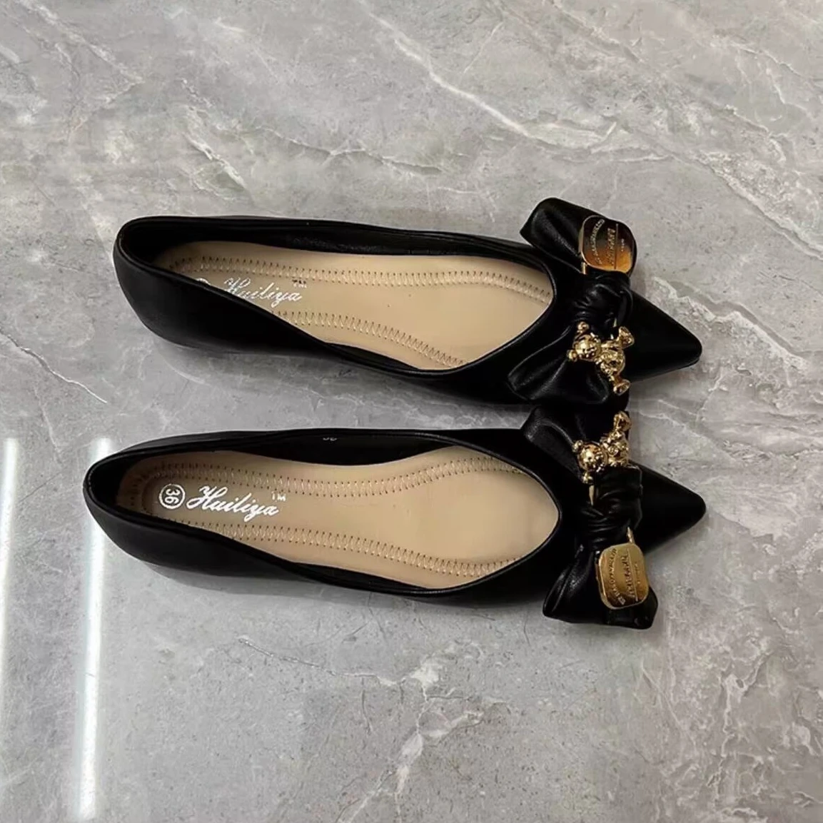 حذاء نسائي مسطح ضحل مع كعب فيو - مراجعة Women Shoes Quick Delivery وسعره