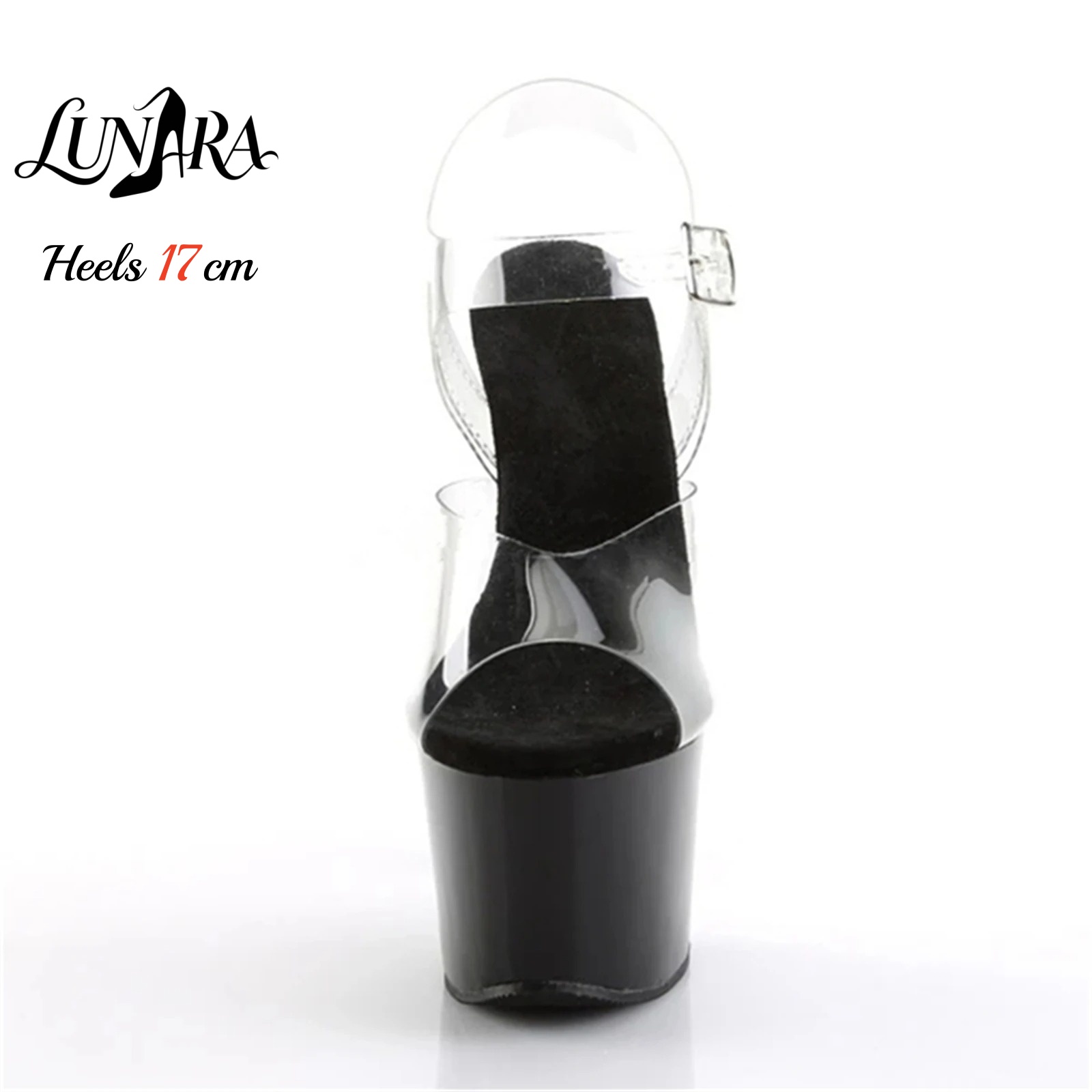 صنادل بكعب شفاف 17 سم/7 بوصة،  - مراجعة Clear Strap Heel وسعره